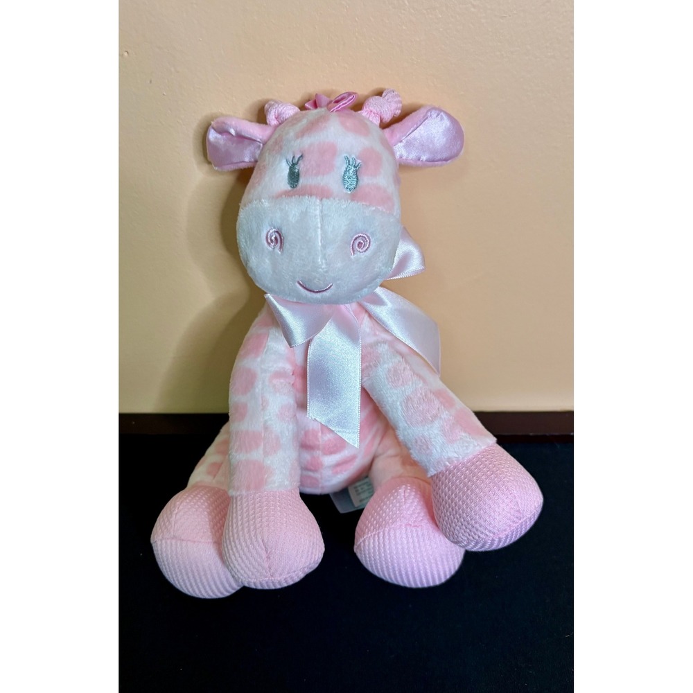 First & Main Jingles Pink Giraffe Plush Stuffed Animal Toy No 2763 Rattle11 Inch